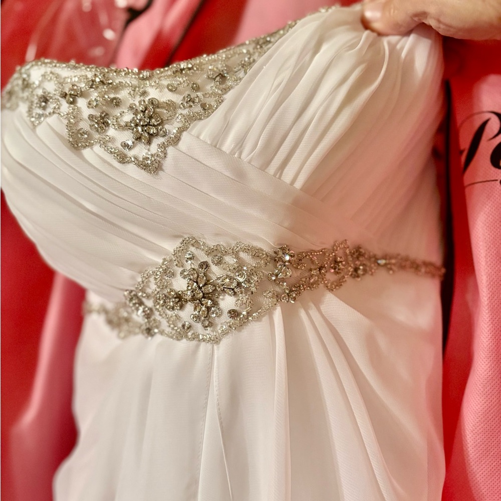 Mon Cheri Ivory Bridal Gown with Embellishments - Picture 9 of 10